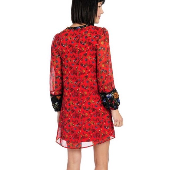 💥💥LAST ONE💥💥NWOT Double Print Combo Long Sleeve Dress - Picture 3 of 3